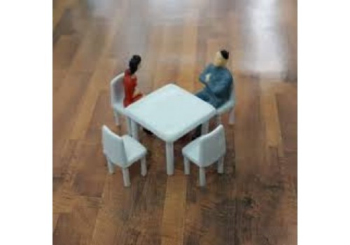 MASA TAKIMI 1/100 (1DİKDÖRTGEN MASA+4 SANDALYE)
